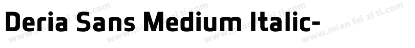 Deria Sans Medium Italic字体转换